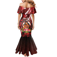 Personalised New Zealand Mother's Day Family Matching Mermaid Dress and Hawaiian Shirt I Love You Mom DT04 - Polynesian Pride