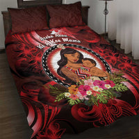 New Zealand Mother's Day Quilt Bed Set I Love You Mom DT04 Red - Polynesian Pride