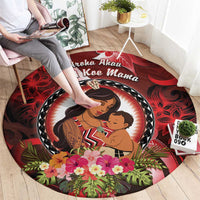 New Zealand Mother's Day Round Carpet I Love You Mom