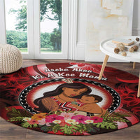 New Zealand Mother's Day Round Carpet I Love You Mom
