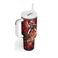 Personalised New Zealand Mother's Day Tumbler With Handle I Love You Mom DT04 - Polynesian Pride