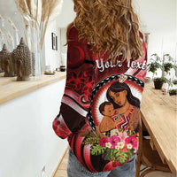 Personalised New Zealand Mother's Day Women Casual Shirt I Love You Mom DT04 - Polynesian Pride