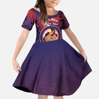 Personalised Samoa Mother's Day Family Matching Off Shoulder Maxi Dress and Hawaiian Shirt I Love You Mom