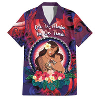 Personalised Samoa Mother's Day Family Matching Off Shoulder Maxi Dress and Hawaiian Shirt I Love You Mom