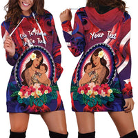 Personalised Samoa Mother's Day Hoodie Dress I Love You Mom