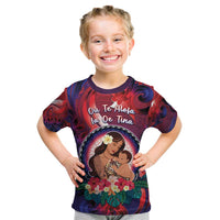 Personalised Samoa Mother's Day Kid T Shirt I Love You Mom