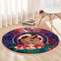 Samoa Mother's Day Round Carpet I Love You Mom