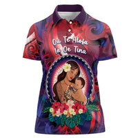 Personalised Samoa Mother's Day Women Polo Shirt I Love You Mom