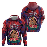 Personalised Samoa Mother's Day Zip Hoodie I Love You Mom