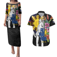 Filipinos Lapu-Lapu Hero Philippines Couples Matching Puletasi and Hawaiian Shirt Hibiscus Flowers Style