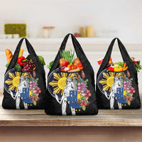 Filipinos Lapu-Lapu Hero Philippines Grocery Bag Hibiscus Flowers Style