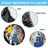 Filipinos Lapu-Lapu Hero Philippines Spare Tire Cover Hibiscus Flowers Style