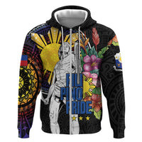 Filipinos Lapu-Lapu Hero Philippines Zip Hoodie Hibiscus Flowers Style