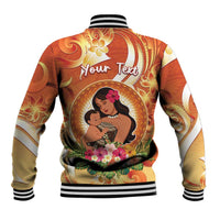 Personalised Tonga Mother's Day Baseball Jacket I Love You Mom