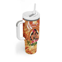 Personalised Tonga Mother's Day Tumbler With Handle I Love You Mom