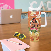 Personalised Tonga Mother's Day Tumbler With Handle I Love You Mom