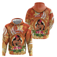 Personalised Tonga Mother's Day Zip Hoodie I Love You Mom