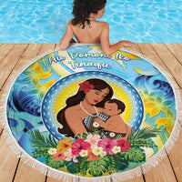 Fiji Mother's Day Beach Blanket I Love You Mom