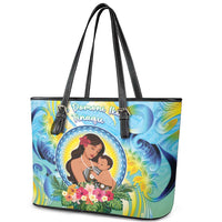Fiji Mother's Day Leather Tote Bag I Love You Mom