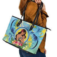 Fiji Mother's Day Leather Tote Bag I Love You Mom