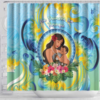 Fiji Mother's Day Shower Curtain I Love You Mom