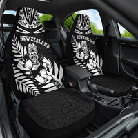 New Zealand Rugby Car Seat Cover Silver Fern Maori Pattern