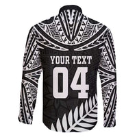 Custom New Zealand Rugby Family Matching Off Shoulder Maxi Dress and Hawaiian Shirt Silver Fern Maori Pattern DT04 - Polynesian Pride