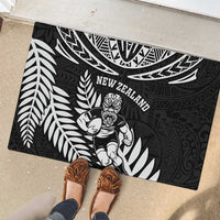 New Zealand Rugby Rubber Doormat Silver Fern Maori Pattern