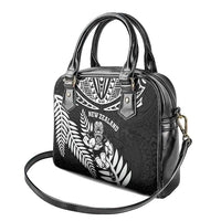 New Zealand Rugby Shoulder Handbag Silver Fern Maori Pattern DT04 - Polynesian Pride