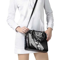New Zealand Rugby Shoulder Handbag Silver Fern Maori Pattern DT04 - Polynesian Pride