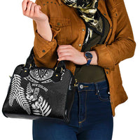 New Zealand Rugby Shoulder Handbag Silver Fern Maori Pattern DT04 - Polynesian Pride