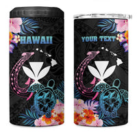 Personalised Hawaii 4 in 1 Can Cooler Tumbler Kanaka Maoli With Fish Hook