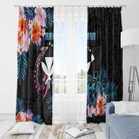 Hawaii Window Curtain Kanaka Maoli With Fish Hook DT04 - Polynesian Pride