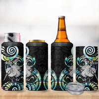 New Zealand Kiwi Bird 4 in 1 Can Cooler Tumbler Silver Fern Koru Paua Shell DT04 - Polynesian Pride