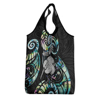 New Zealand Kiwi Bird Grocery Bag Silver Fern Koru Paua Shell