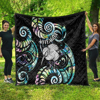 New Zealand Kiwi Bird Quilt Silver Fern Koru Paua Shell