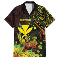 Personalised Hawaii Family Matching Long Sleeve Bodycon Dress and Hawaiian Shirt Kanaka Maoli With Hammerhead Shark