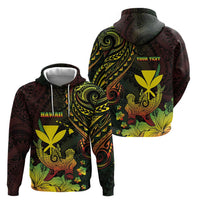 Personalised Hawaii Hoodie Kanaka Maoli With Hammerhead Shark