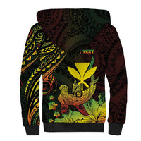 Personalised Hawaii Sherpa Hoodie Kanaka Maoli With Hammerhead Shark