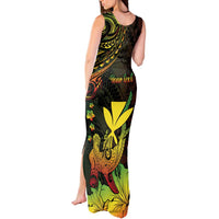 Personalised Hawaii Tank Maxi Dress Kanaka Maoli With Hammerhead Shark