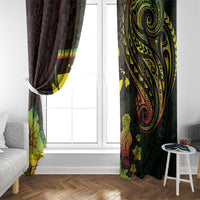 Hawaii Window Curtain Kanaka Maoli With Hammerhead Shark DT04 - Polynesian Pride