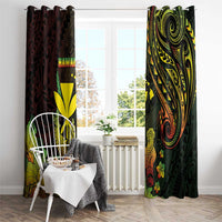 Hawaii Window Curtain Kanaka Maoli With Hammerhead Shark DT04 - Polynesian Pride