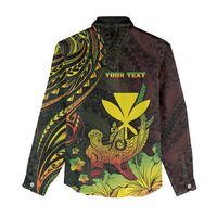 Personalised Hawaii Women Casual Shirt Kanaka Maoli With Hammerhead Shark