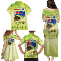 New Zealand Kiwi Family Matching Puletasi and Hawaiian Shirt I Just Really Like Kiwis DT04 - Polynesian Pride