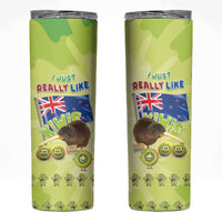 New Zealand Kiwi Skinny Tumbler I Just Really Like Kiwis DT04 Green - Polynesian Pride