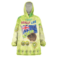 New Zealand Kiwi Wearable Blanket Hoodie I Just Really Like Kiwis