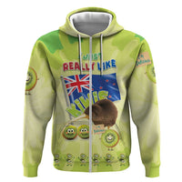 New Zealand Kiwi Zip Hoodie I Just Really Like Kiwis