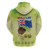 New Zealand Kiwi Zip Hoodie I Just Really Like Kiwis