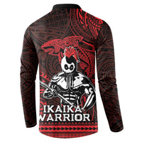 Hawaii Ikaika Warrior Button Sweatshirt Hawaiian Tribal Tattoo DT04 - Polynesian Pride