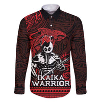 Hawaii Ikaika Warrior Family Matching Short Sleeve Bodycon Dress and Hawaiian Shirt Hawaiian Tribal Tattoo